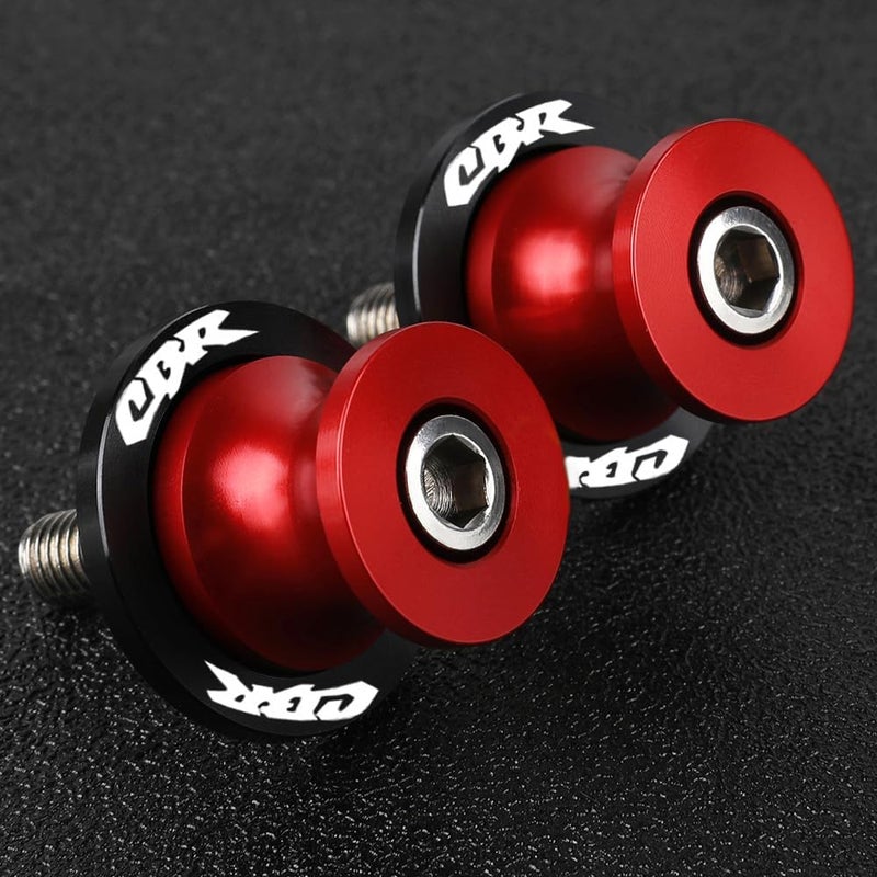FREAXLL 2pcs M8*1.5 Motorcycle Swing Arm Sliders Spools For H-onda CBR150 CBR100f CBR1000rr CBR1100xx CBR125 CBR250 CBR400rr CBR400f CBR450sr CBR600rr CBR600f CBR900rr CBR954rr (Red) - Image 1